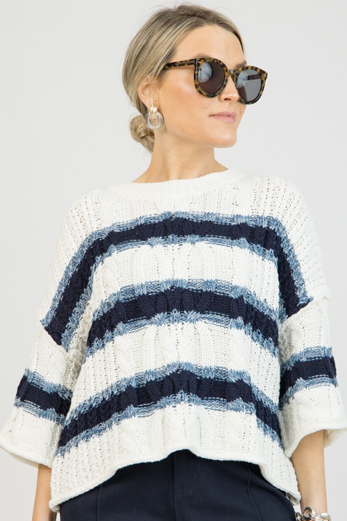 Willow Knit Sweater, White/Navy - 0204-87.jpg