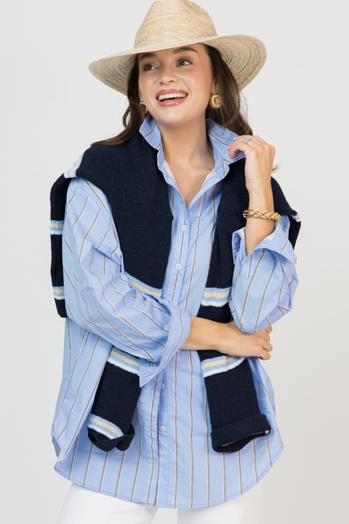 Striped Oxford Shirt, Light Blue - 0205-115h.jpg