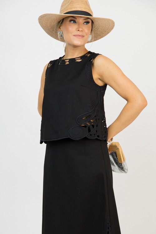 Embroidered Edges Skirt Set, Black - 0205-40.jpg