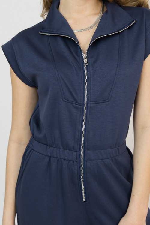 Zip Up Scuba Jumpsuit, Navy - 0205-45h.jpg