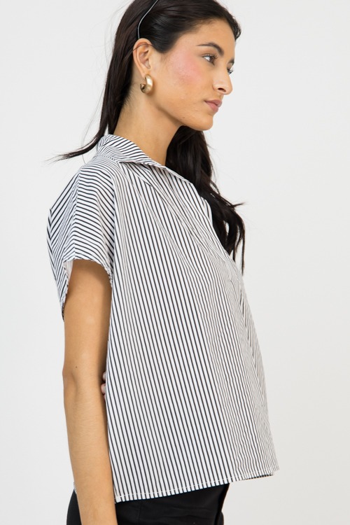 Stripe Collared Top, Black - 0205-63.jpg