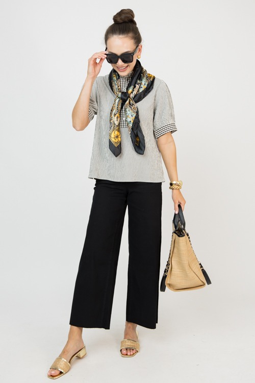 Gingham Detail Blouse, Black - 0205-91.jpg