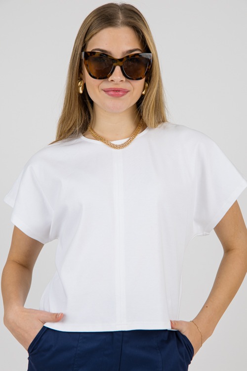 Simple Dolman Sleeve Tee, White