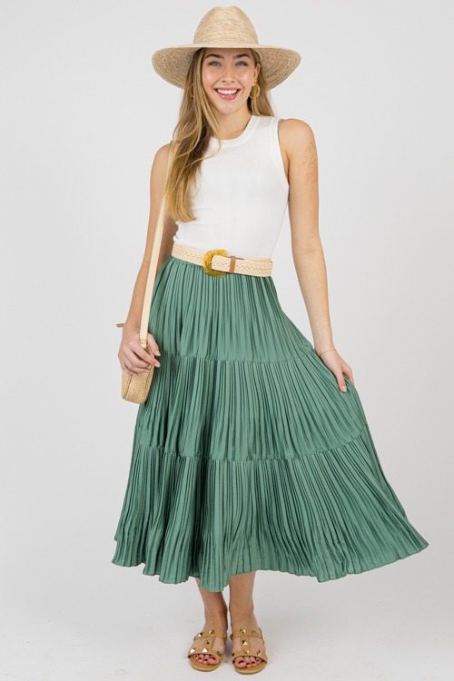 Pleated Maxi Skirt, Sage Green - 0206-124h.jpg