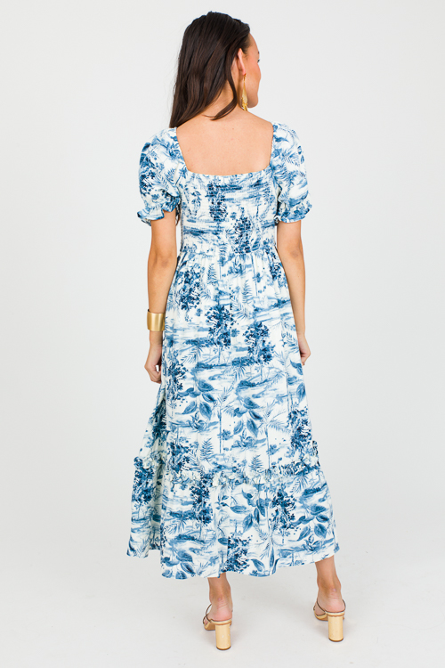 Toile Smock Midi, Blue