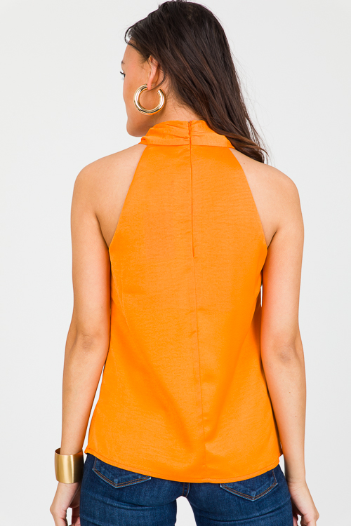 Luxe Halter Tank, Sunkissed Orange