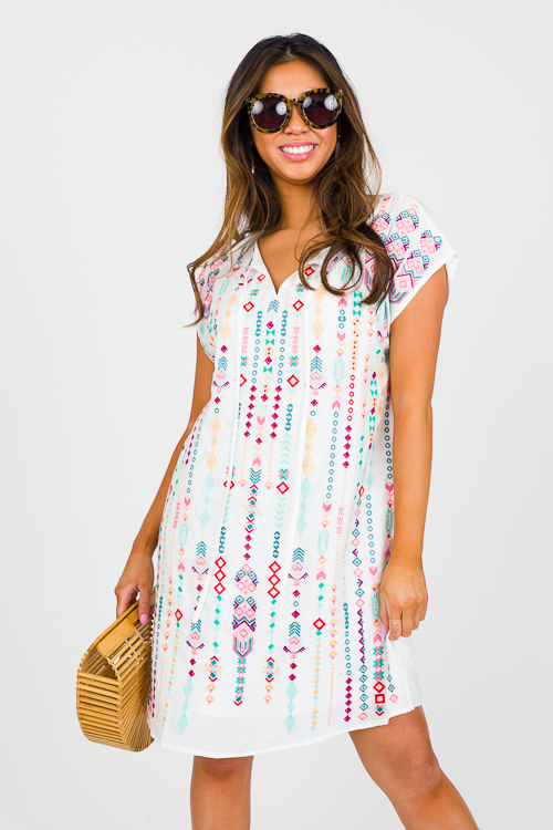 Stay On Track Dress, Ivory