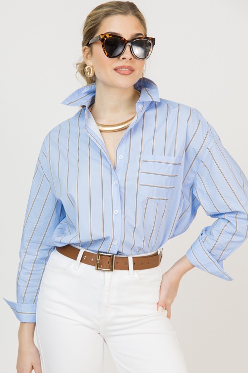 Striped Oxford Shirt, Light Blue - 0206-62h.jpg