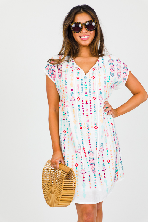 Stay On Track Dress, Ivory
