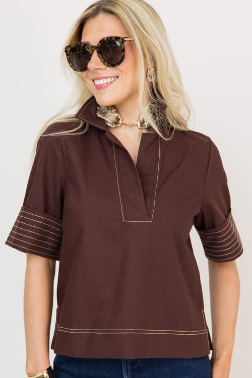Laura Collared Top, Brown - 0206-73.jpg