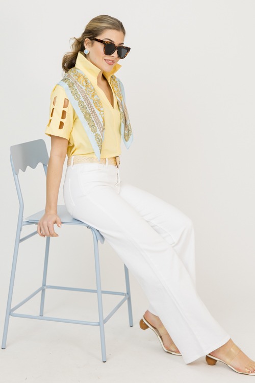 Greek Key & Floral Scarf, Blue - 0206-77p.jpg