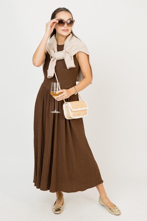 Textured Smocked Midi, Dk. Brown - 0206-8p.jpg