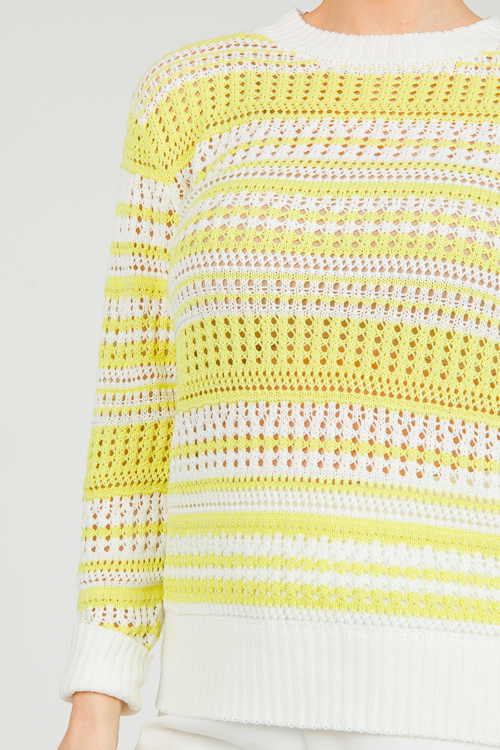 Citrus Stripe Sweater, Lemon
