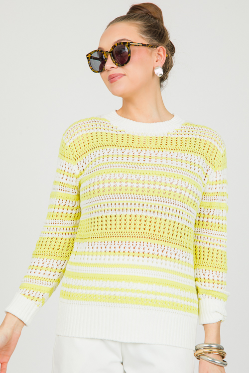 Citrus Stripe Sweater, Lemon