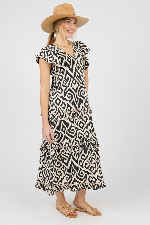 Aspen Printed Maxi, Black