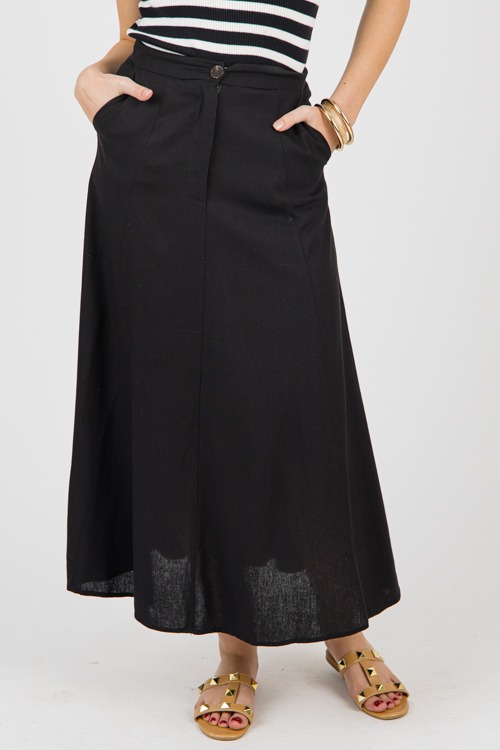 Luna Maxi Skirt, Black