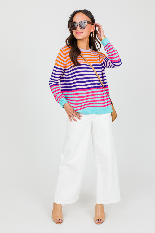 Multi Colorblock Stripe Sweater