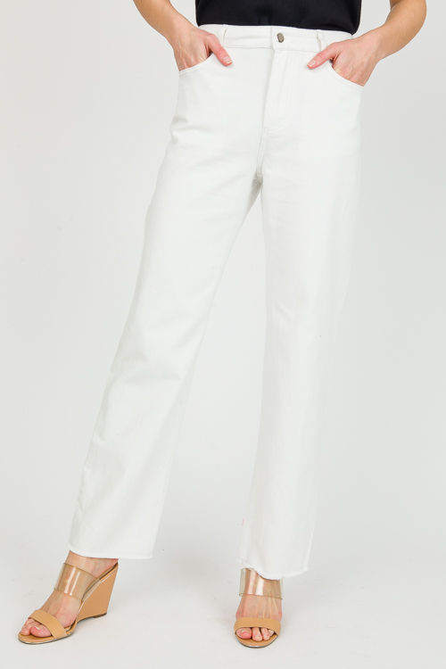 Metallic Jeans, White