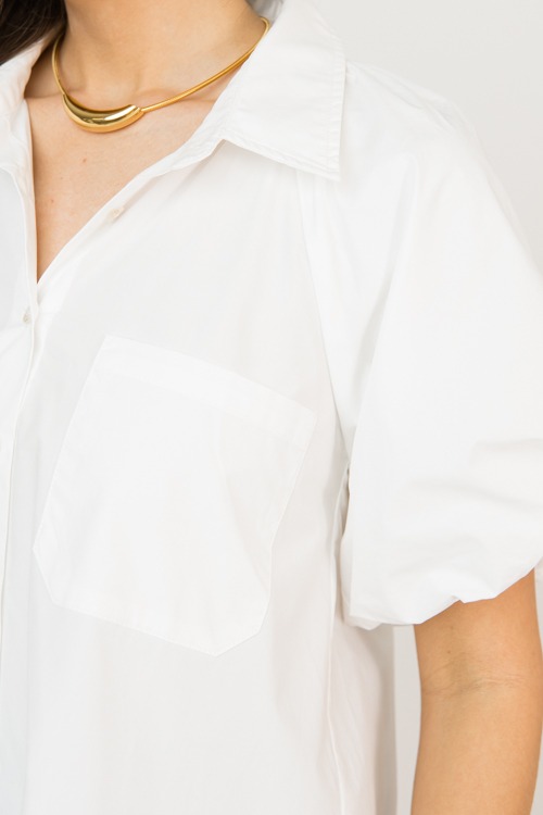 Bubble Sleeve Poplin Shirt, Off - 0209-111.jpg