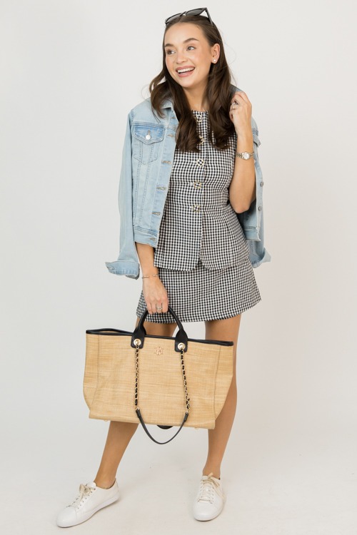 Gingham Button Romper, Black - 0209-113h.jpg