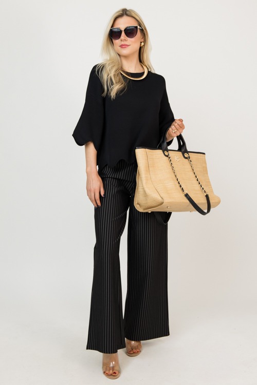 Scallop Hem Knit Sweater, Black - 0209-128.jpg