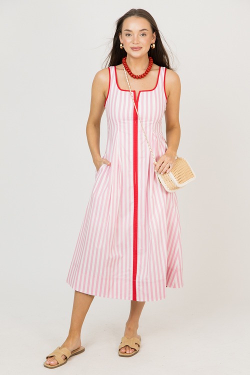 Solid Rondelle Necklace, Red - 0209-27.jpg