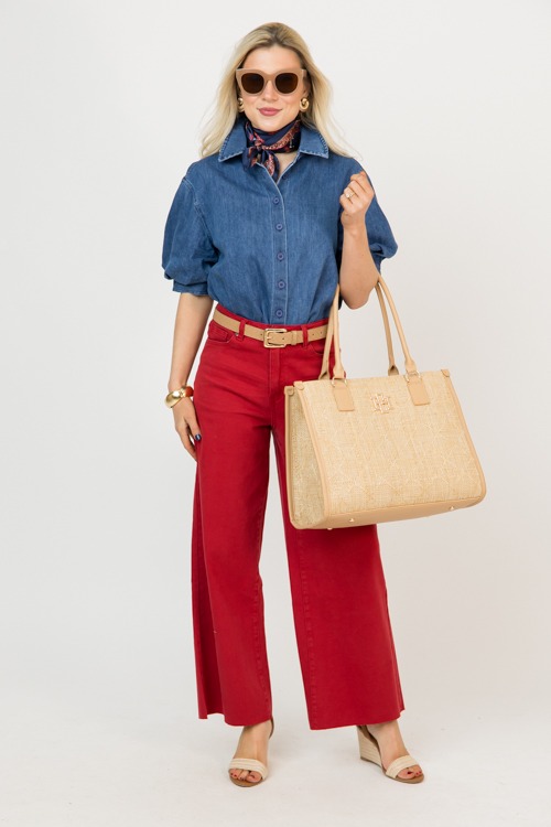 Ruched Sleeve Top, Denim - 0209-33.jpg