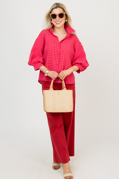 Gingham Button Down, Red/Pink - 0209-42.jpg