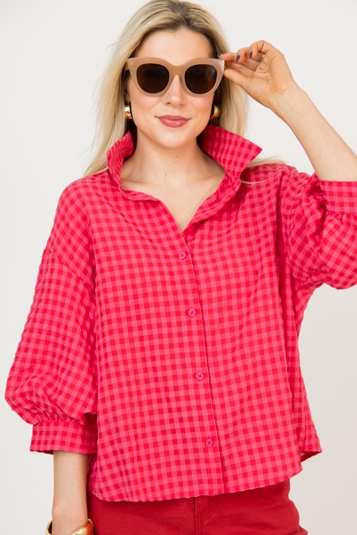 Gingham Button Down, Red/Pink - 0209-43.jpg