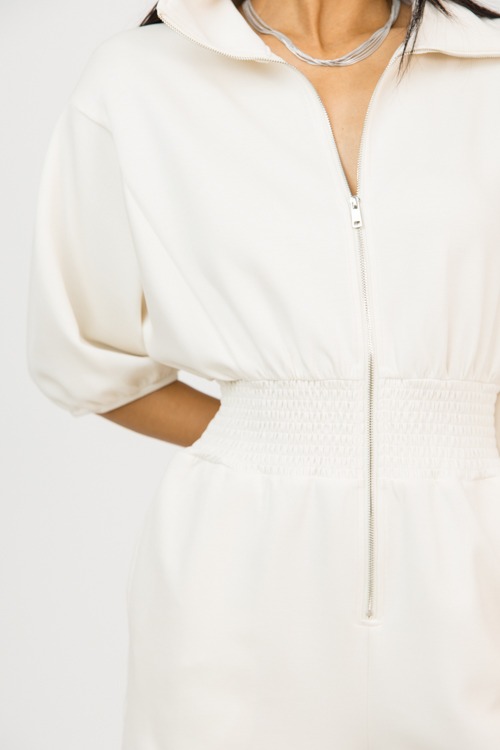 Zip Front Modal Romper, Ecru - 0209-59h.jpg