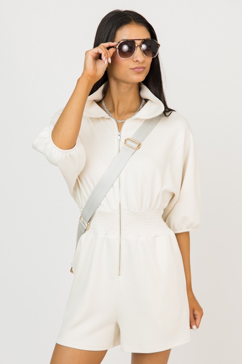 Zip Front Modal Romper, Ecru - 0209-61.jpg