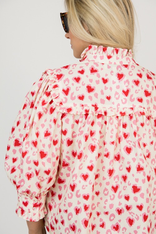 Heart Patterned Blouse, Pink - 0209-67h.jpg