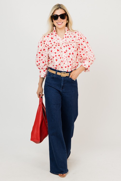 Heart Patterned Blouse, Pink - 0209-71.jpg