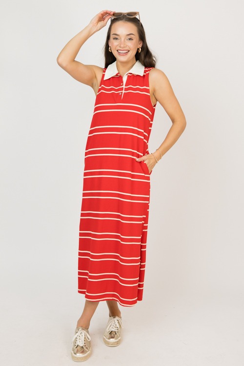 On Collar Sleeveless Midi, Red - 0209-78.jpg