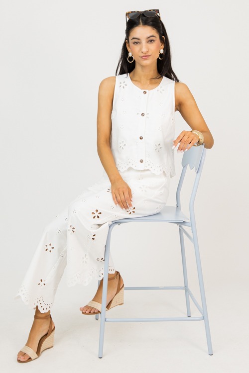 Eyelet Pants Set, Off White - 0210-66p.jpg