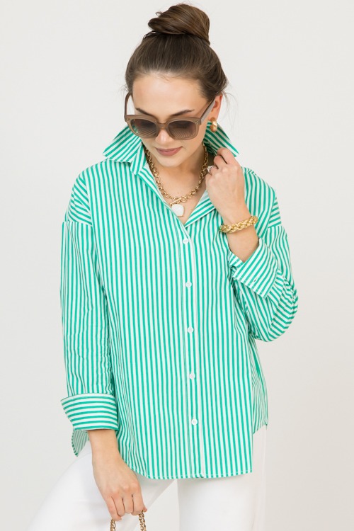 Cabana Stripes Button Up, Green - 0210-79p.jpg