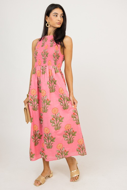 Smocked Floral Midi, Pink - 0210-91.jpg