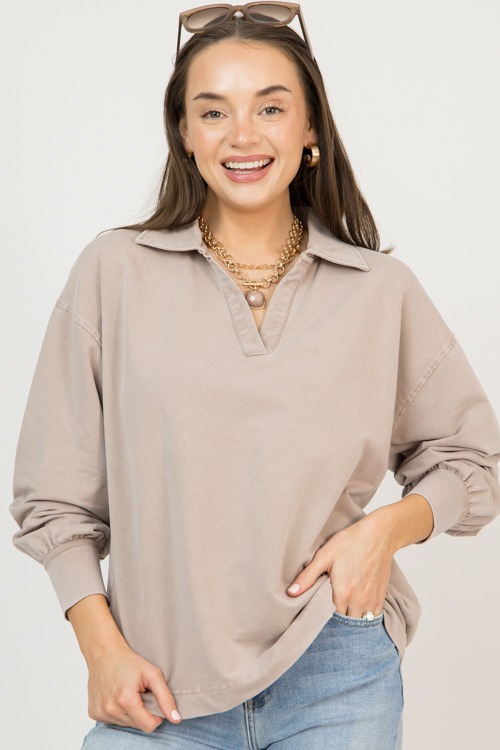 CAmille Collared Tee, Taupe - 0211-117.jpg