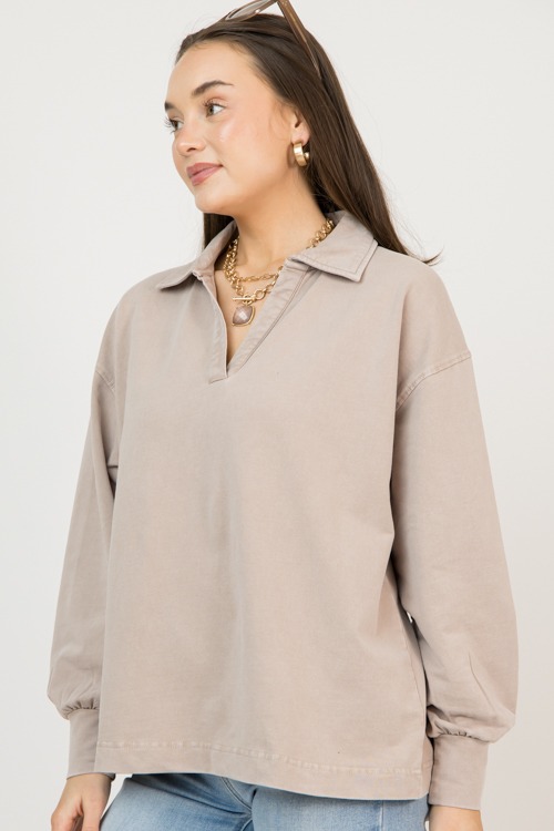 CAmille Collared Tee, Taupe - 0211-118.jpg