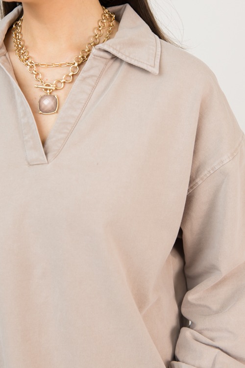 CAmille Collared Tee, Taupe - 0211-120.jpg