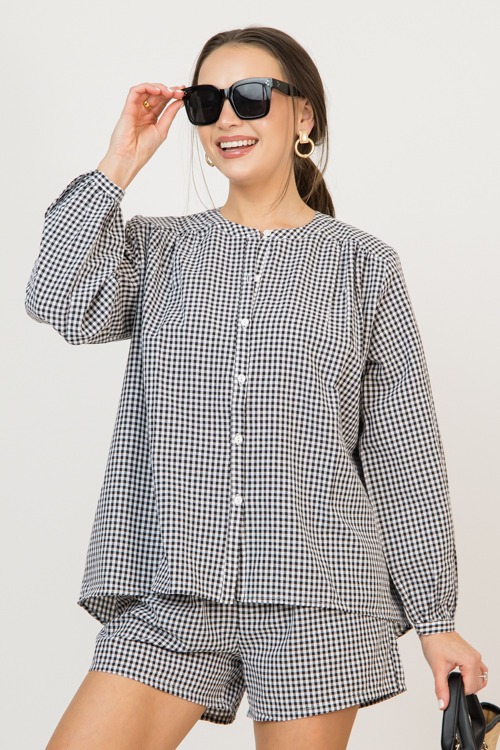 Gingham Shorts Set, Black - 0211-13.jpg