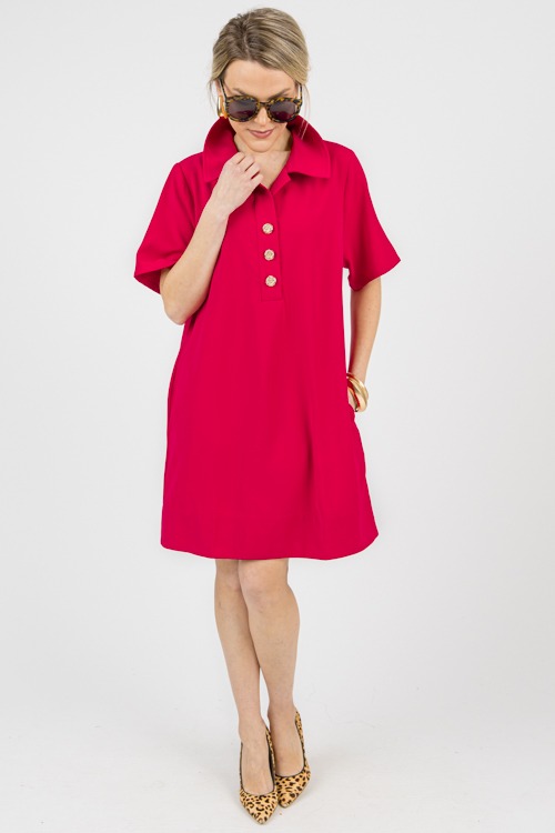 Caroline Dress, Berry