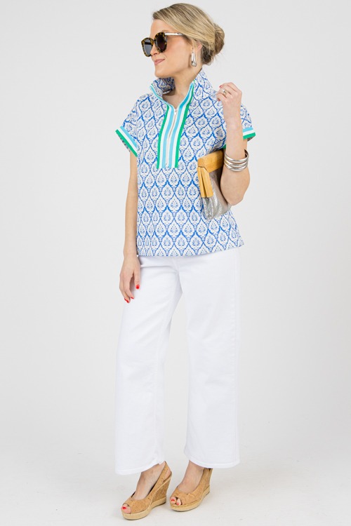 Stripe Trim Damask Top, Blue - 0211-41.jpg