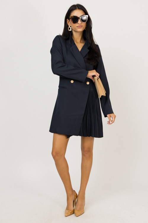 Side Pleat Blazer Dress, Navy - 0211-53.jpg