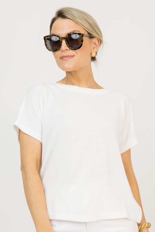 Round Neck Knit Top, Off White - 0211-60.jpg