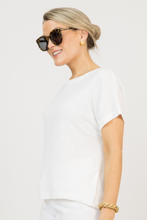 Round Neck Knit Top, Off White - 0211-61.jpg