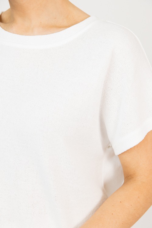Round Neck Knit Top, Off White - 0211-63.jpg