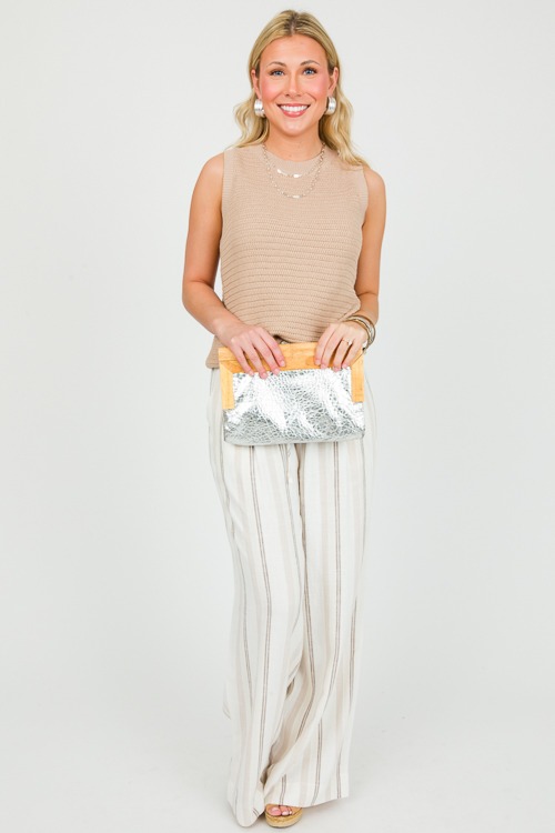 Shana Stripe Linen Pants, Khaki - 0212-23.jpg