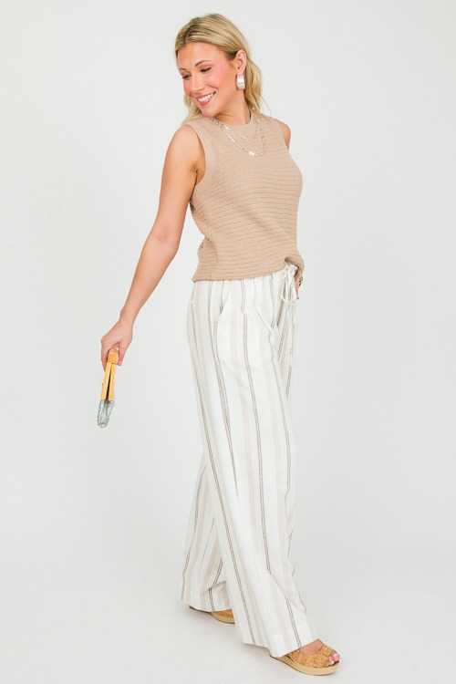 Shana Stripe Linen Pants, Khaki - 0212-24.jpg
