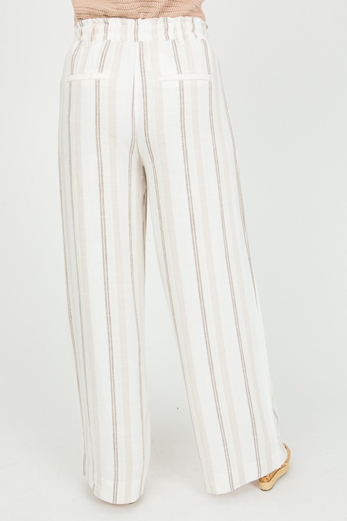 Shana Stripe Linen Pants, Khaki - 0212-29.jpg